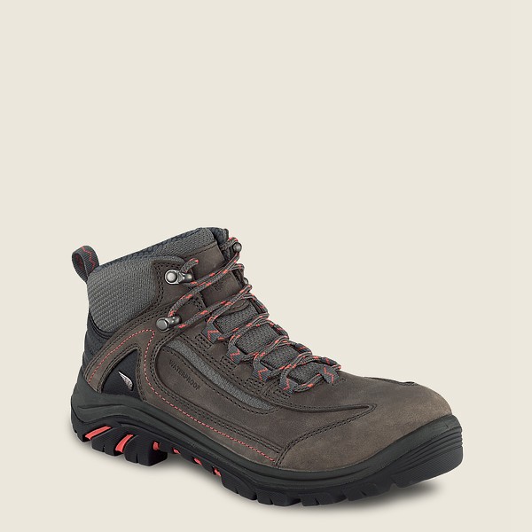 Red Wing Hiking Boots Womens Dark Grey - Trades - 5-inch Waterproof Safety Toe - 5189326-LX